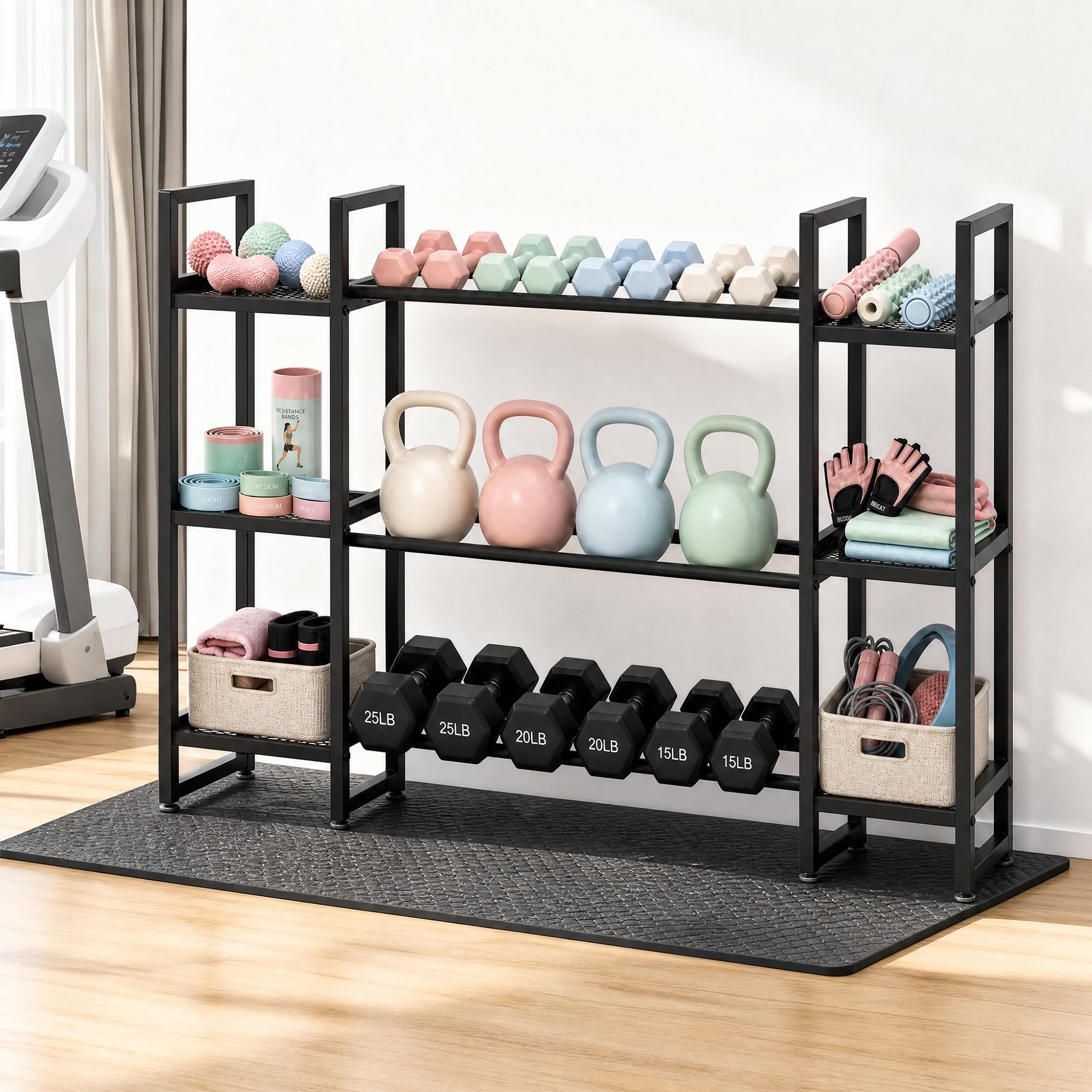 Трехъярусная стойка для гантел – обзор и цена All In One Gym Home Equipment
