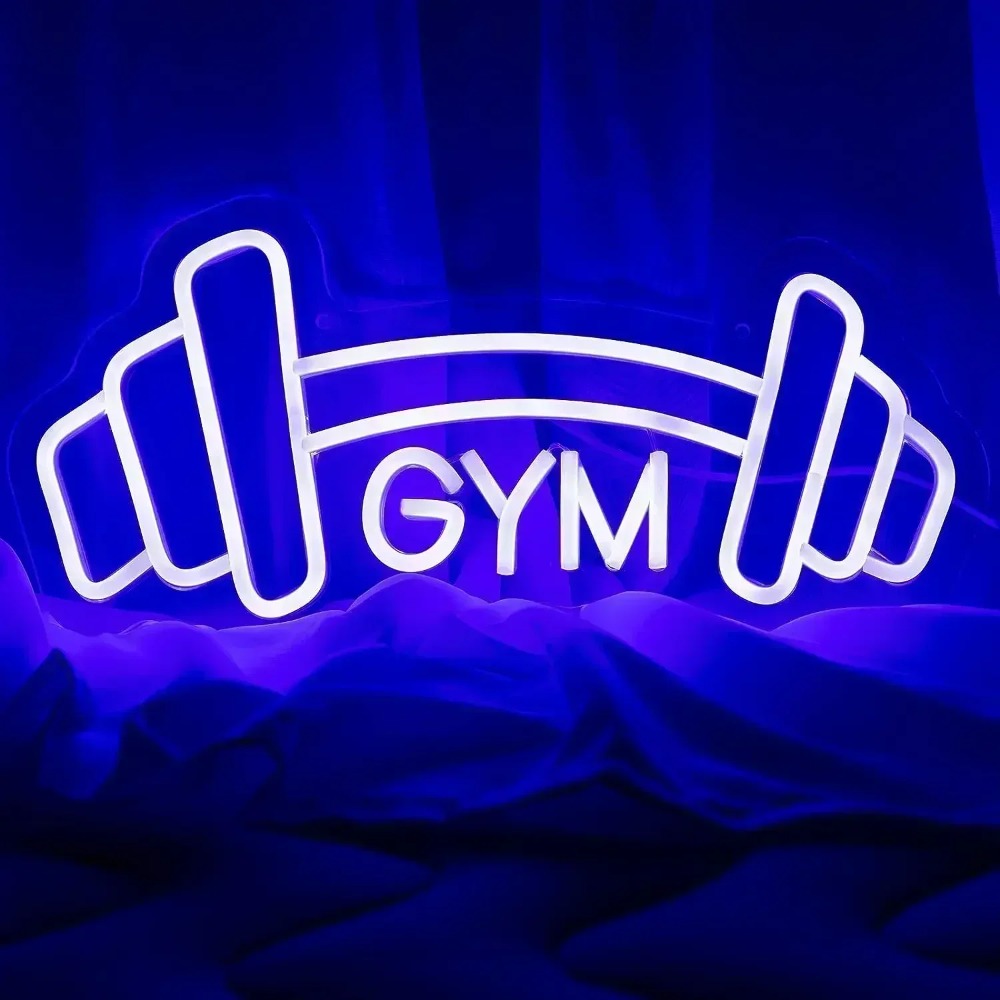 Неоновая вывеска в форме штанг – обзор и цена Home Gym Neon Sign