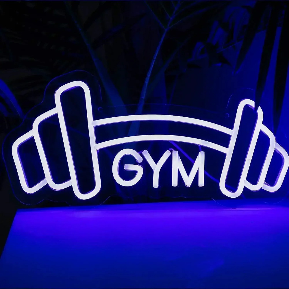 Неоновая вывеска в форме штанг – обзор и цена Home Gym Neon Sign